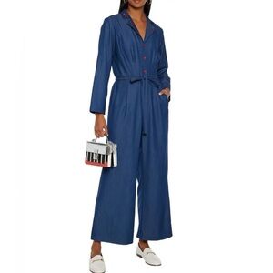 HVN embroidered denim Jumpsuit